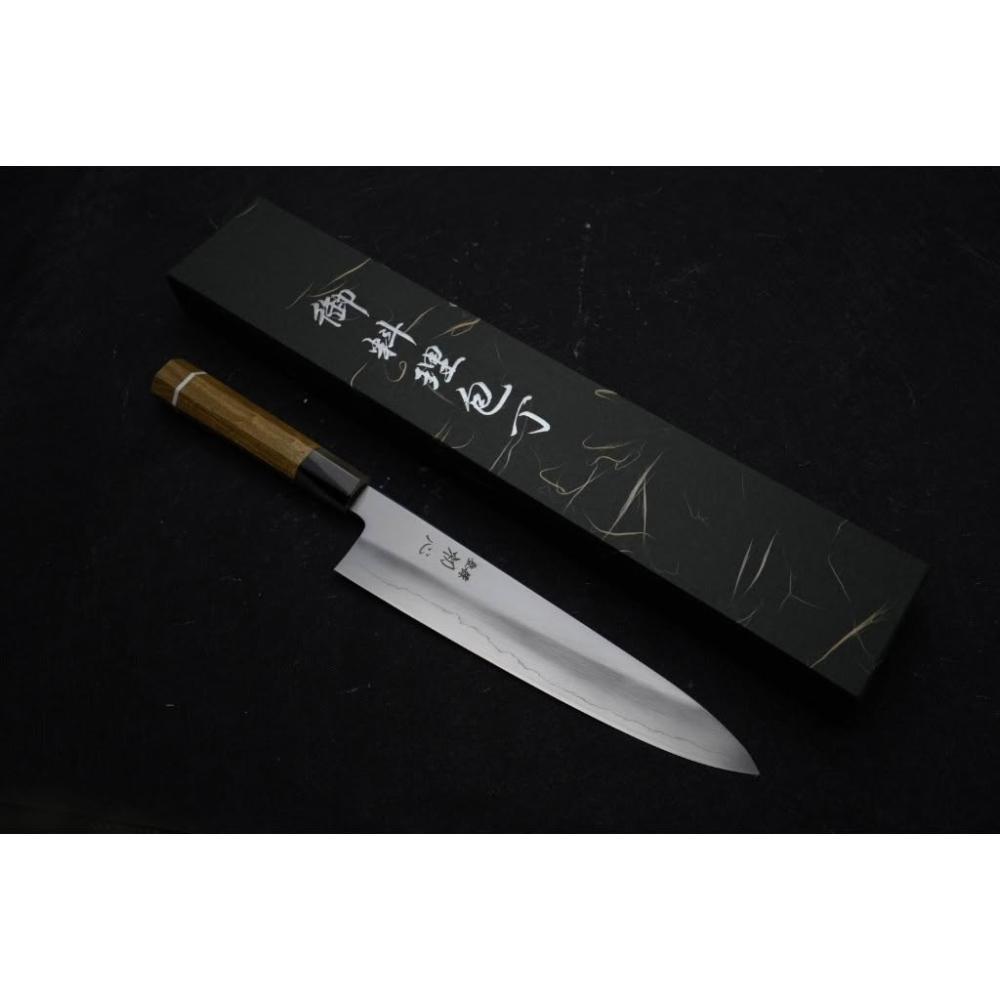 初心x中川銀三鋼和式牛刀24cm 三銀卷