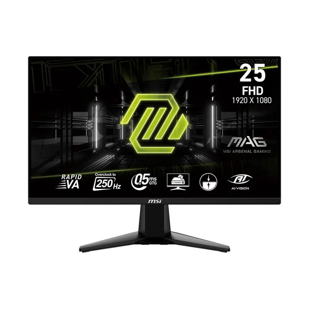 MSI 微星 255XFV 是一款 24.5吋電競顯示器，採用高規格 IPS 面板，提供優異的畫質與快速反應時間，適合電競玩家與專業使用者。支援廣色域與高重新整理率，帶來沉浸式遊戲體驗。商品規格以實際出貨為準。