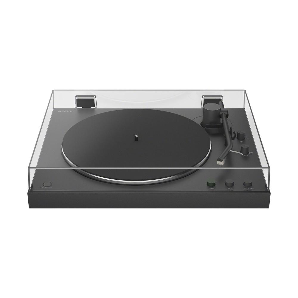 SONY索尼 PS-LX3BT 是一款高價效比的黑膠唱盤，採用金屬材質打造，輕巧耐用。內建藍芽功能，可無線連線音響裝置，並具備超過24小時的續航表現，適合長時間使用。低功耗設計，小於10W，節省能源。灰色外觀，簡約時尚，適合各種室內裝潢風格。