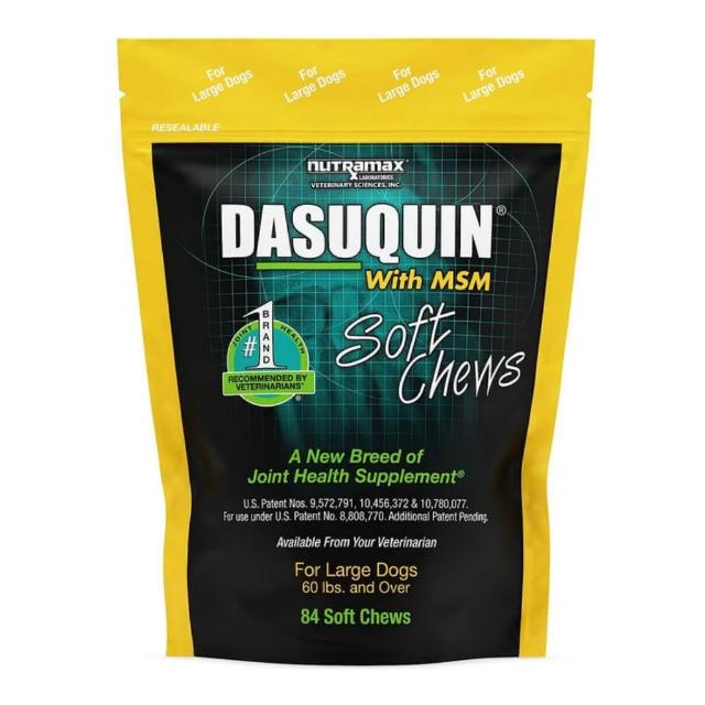 NUTRAMAX DASUQUIN 狗大型犬用關節保健軟骨素葡萄糖胺84顆肉塊