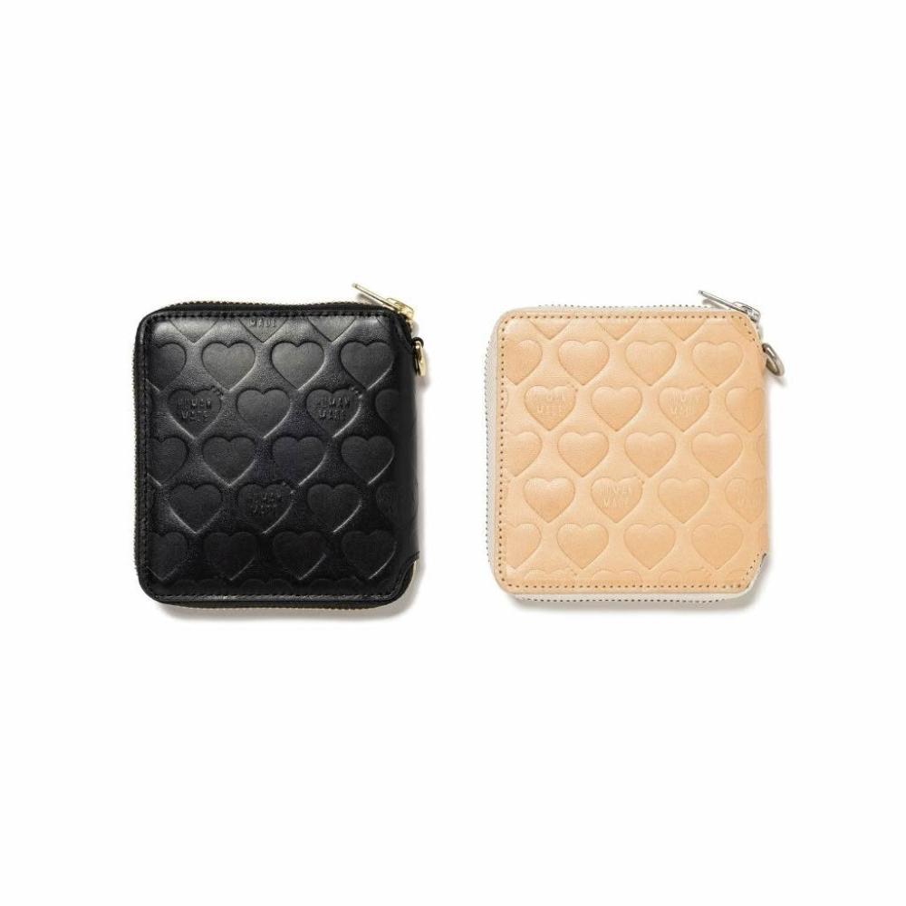 Human Made】2024AW HUMAN MADE LEATHER ZIP WALLET 愛心皮革皮夾錢包