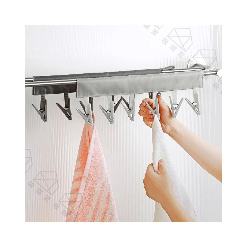 【吸貓室】旅行衣架 衣架 摺疊衣架 黑色 折疊衣架 布衣架 收納衣架 露營衣架 多功能衣架 晾衣架 魔鬼氈掛夾