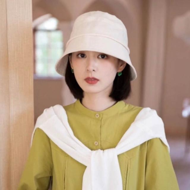 Fortune漁夫帽子假髮一體女短髮波波頭光頭化療夏季薄款防曬遮陽大頭圍