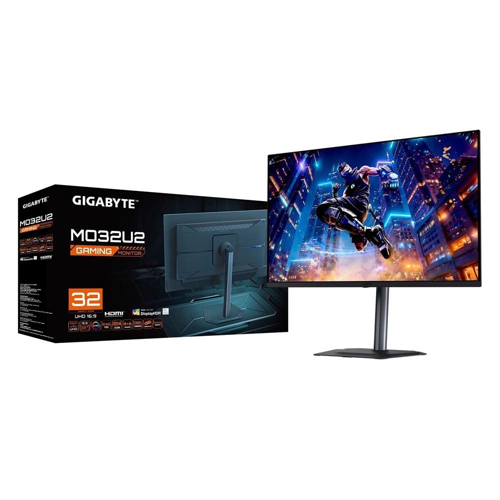 【GIGABYTE 技嘉】MO32U2 QD-OLED 平面電競螢幕/4K/240Hz/0.03ms/QD-OLED