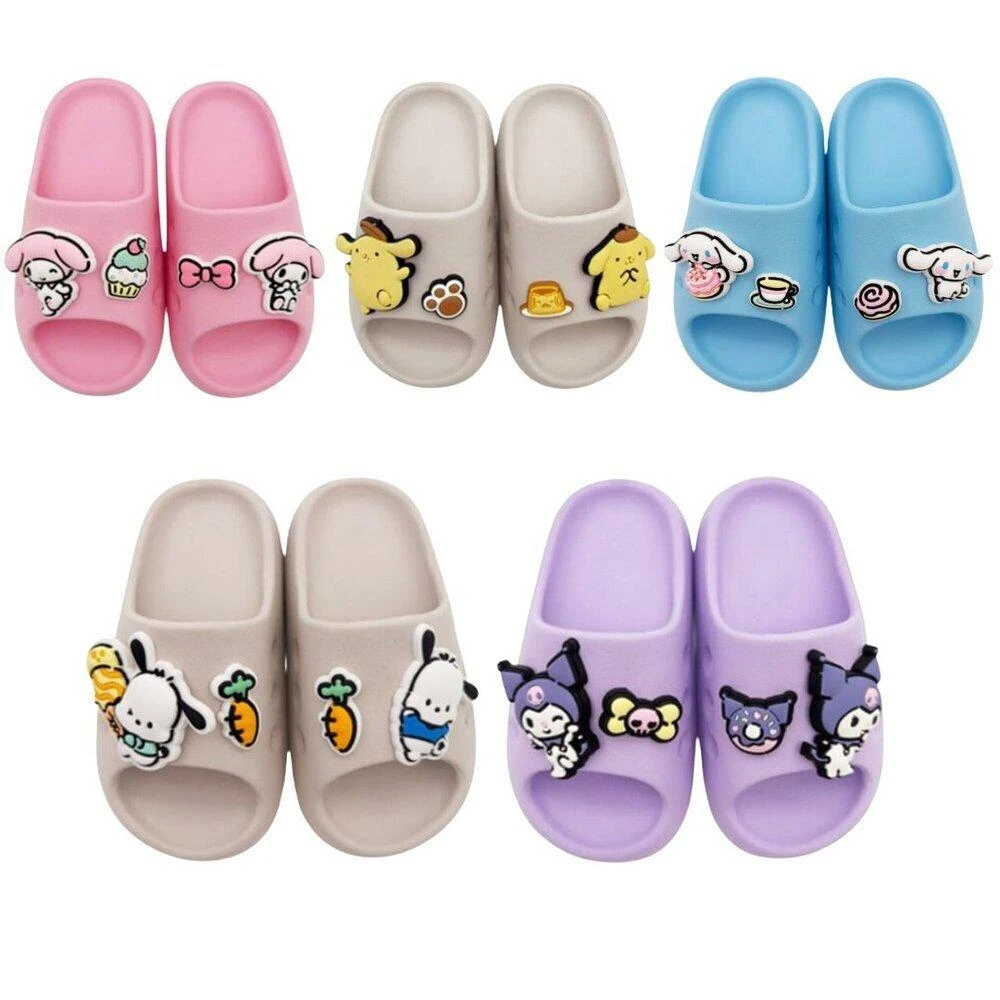 【SANRIO 三麗鷗】三麗鷗卡通厚底拖鞋 布丁狗 帕恰狗 庫洛米 美樂蒂 酷洛米 拖鞋 大童鞋 童鞋 中大童 輕量拖鞋
