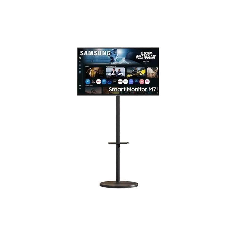 【Samsung 三星】M7 4K FollowMe 移動式 智慧聯網螢幕組 黑色(S32FM702UC+移動式立架+羅技無線鍵鼠組)