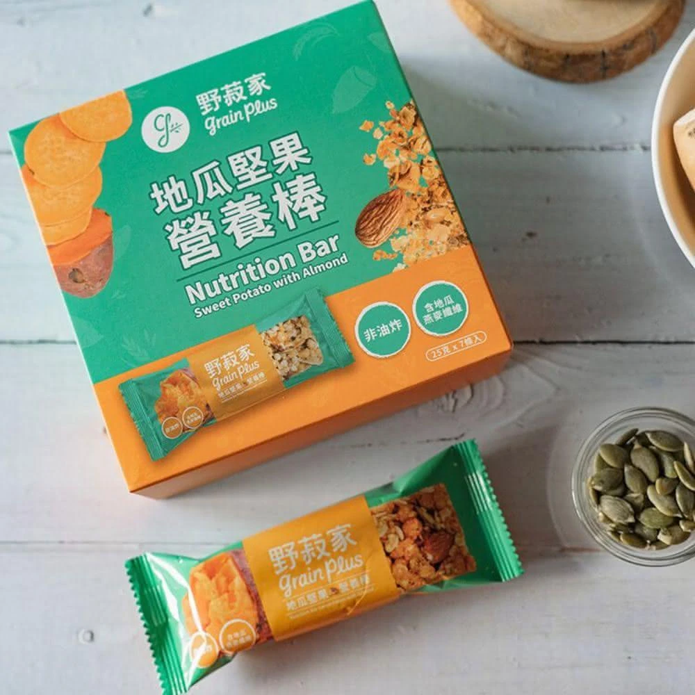 【野菽家】地瓜堅果營養棒-(25g*7入/盒)