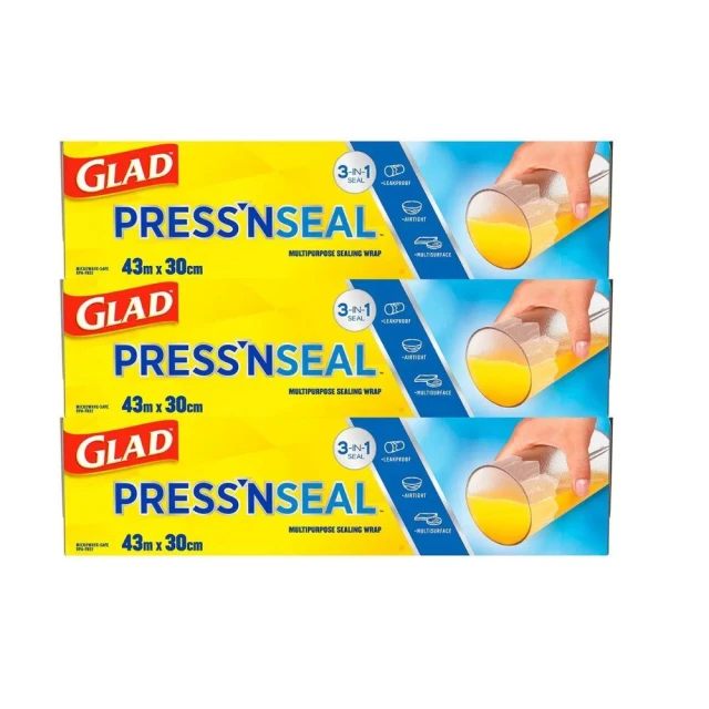 【Easygoo 輕鬆】Glad Press’n Seal 強力保鮮膜1入/3入｜密封保鮮膜 防漏 佳能 PE保鮮膜 好市多【輕鬆購五金百貨】