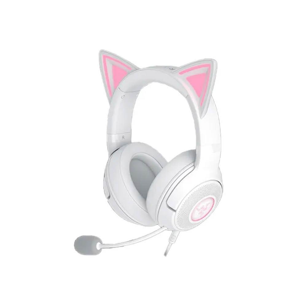 【Razer 雷蛇】Razer 雷蛇北海巨妖 Kitty V2 有線RGB遊戲耳麥-白色
