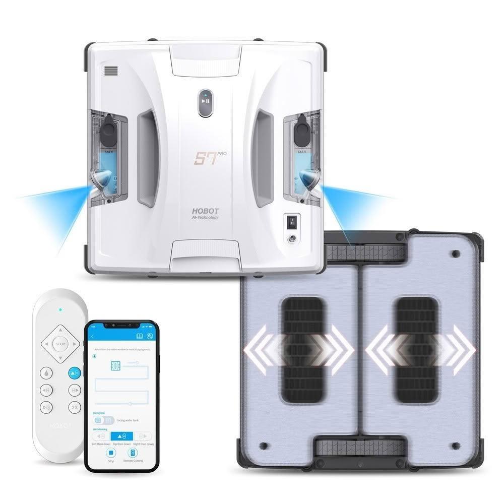 【HOBOT 玻妞】雙布振動擦窗機器人 雙布振動強效去污 (HOBOT-S7 Pro)|擦窗器 擦窗機 雙噴水 APP遙控
