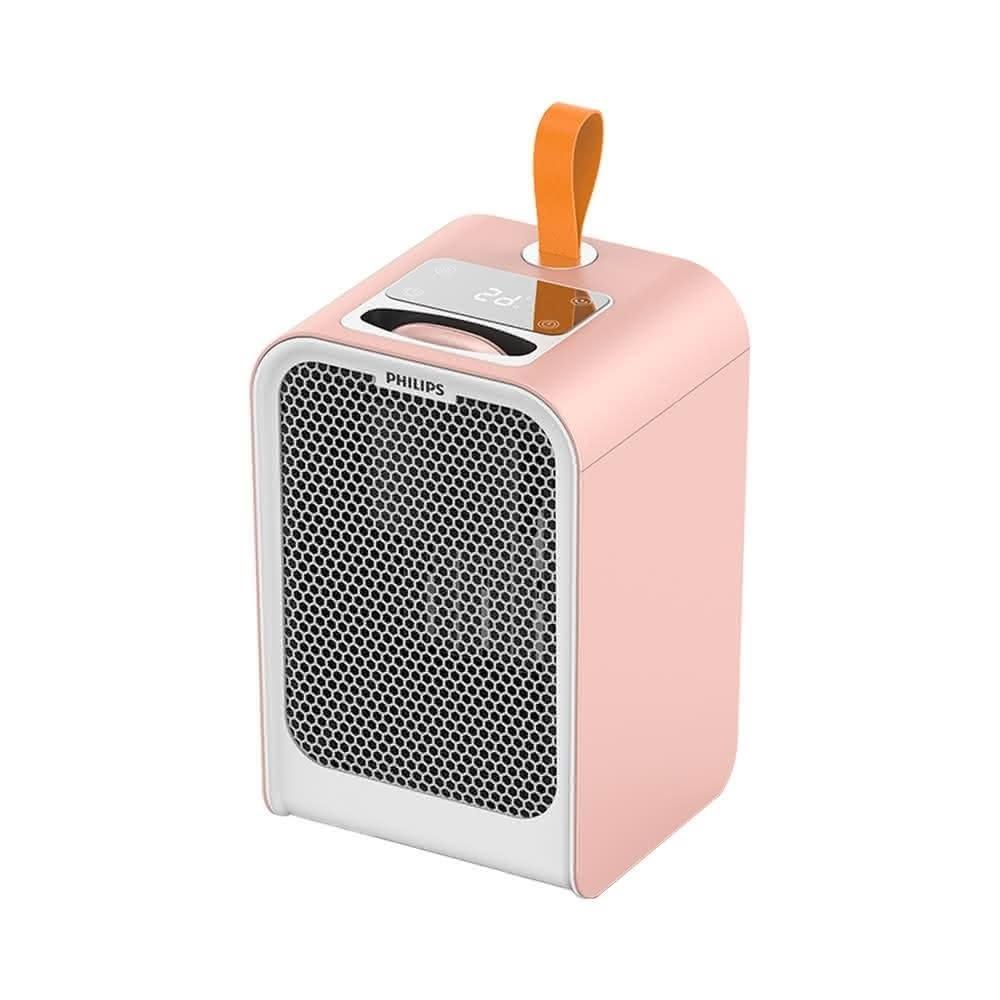 【Philips 飛利浦】迷你小型桌上附迷你暖手寶粉色AHR2124電暖器AHR2124PFM