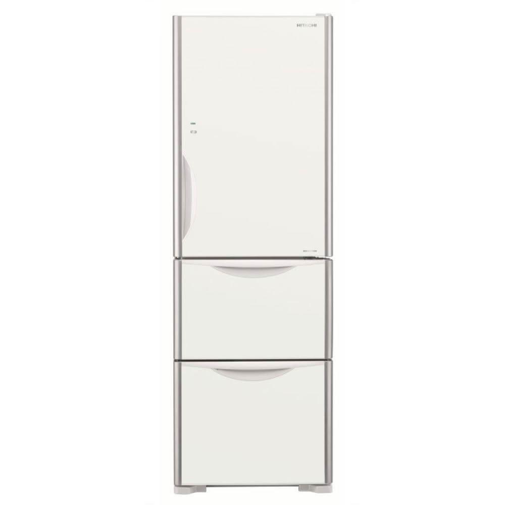  HITACHI 日立 RG36B 級琉璃保固三門冰箱，331公升大容量設計，一級能效節省電力，自動除霜功能省去清潔麻煩。右開門設計，寬度60公分，深度61-70公分，適閤家庭使用。採用琉璃白外觀，簡約時尚，提供高品質冷凍儲存體驗。 