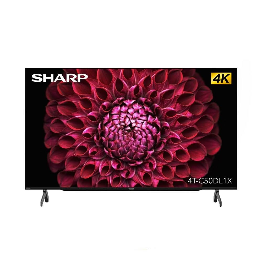 SHARP夏普 4T-C50DL1X SHARP 夏普 4T-C50DL1X 50吋 4K UHD 解析度 Android 連網液晶顯示器,提供高畫質影像與智慧連網功能,適閤家庭娛樂使用。支援 NTSC/DVB 模式,16:9 螢幕比例,內建耳機端子與 Micro SD 適用,無需視訊盒即可享受流暢觀看體驗。BSMI 認證,1 年保固,中國製造。完美結合夏普品牌品質與 4K 電視效能,是最佳的 50 吋智慧電視選擇!