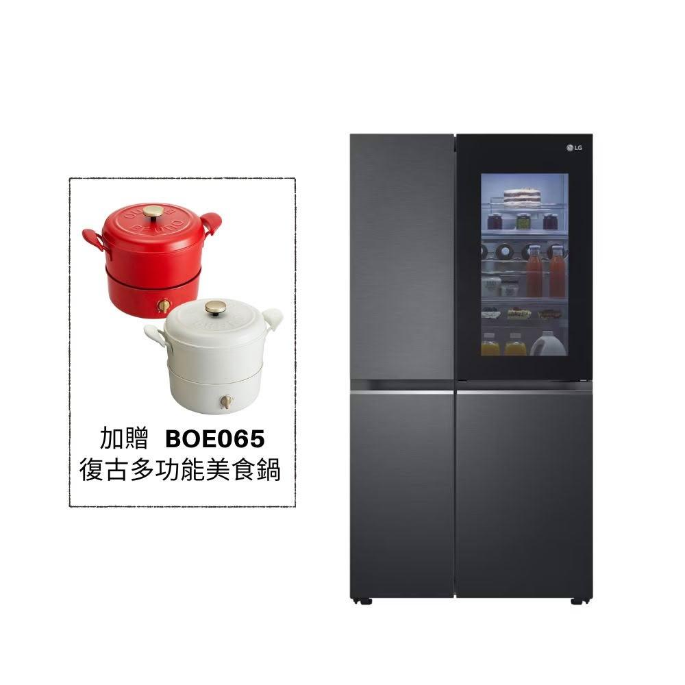 【LG 樂金】【贈好禮】GL-QL62MB 653公升 敲敲看門中門對開冰箱 夜墨黑 舊機回收+基本安裝