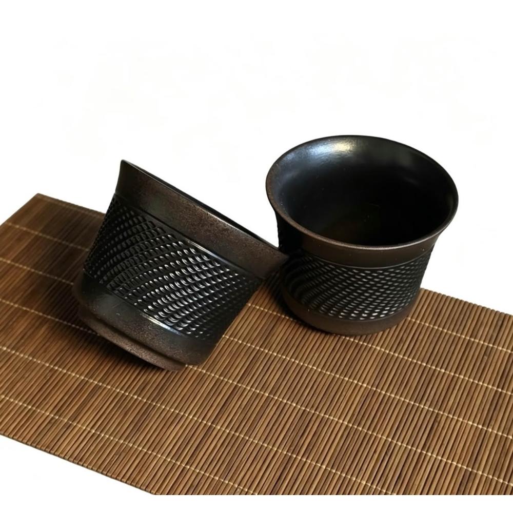 紫陶 中式 復古 跳刀 功夫茶具 套裝 紫砂 茶杯 大容量 陶瓷 品茗杯 高檔 杯子 茶葉
