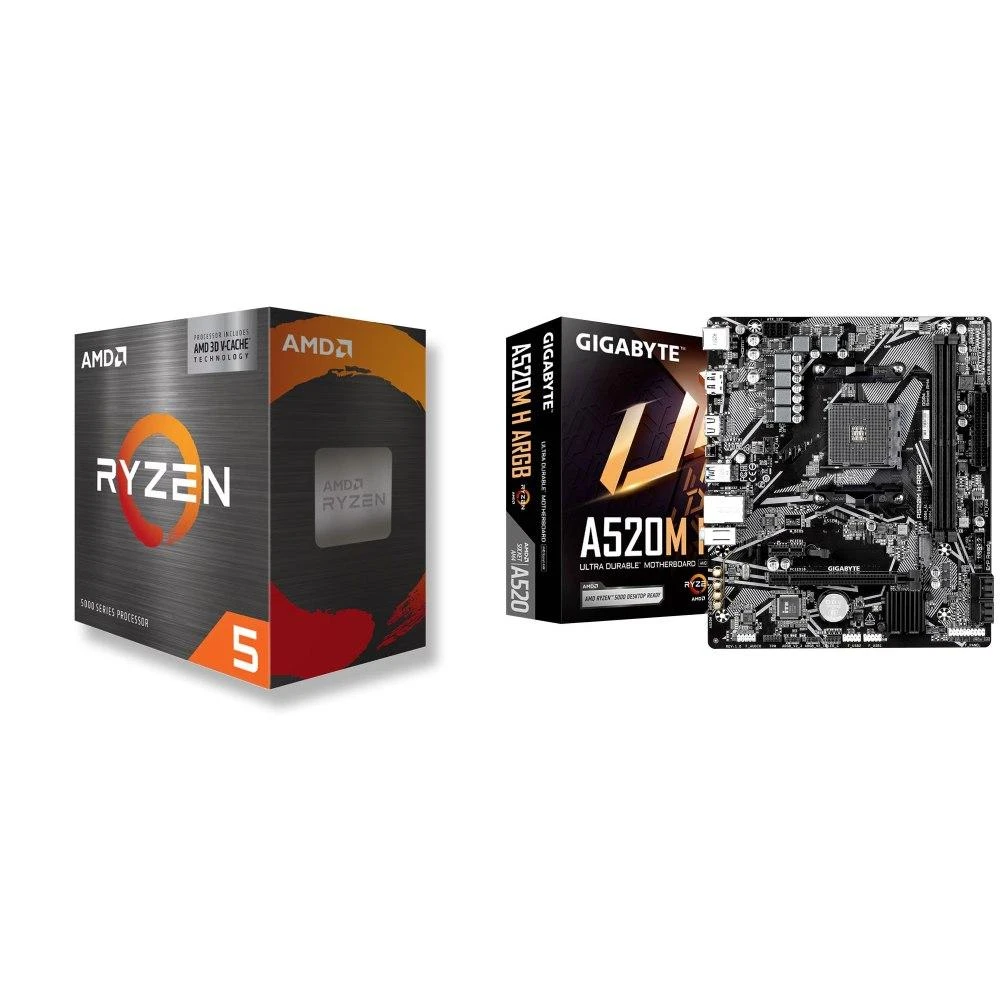 【AMD 超微】〈自MO價〉R5 5500X3D+技嘉 A520M H ARGB D4 MATX主機板