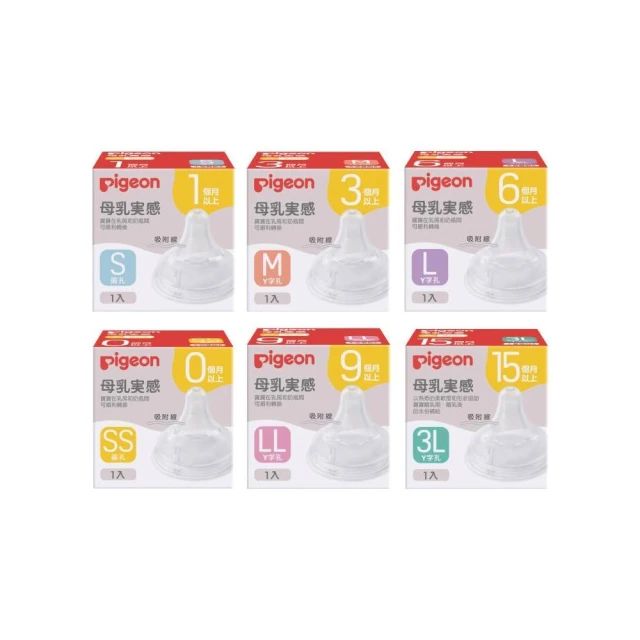 【Pigeon 貝親】貝親 第三代寬口母乳實感奶嘴單入 圓孔 Y字頭 奶嘴頭 寬口奶嘴