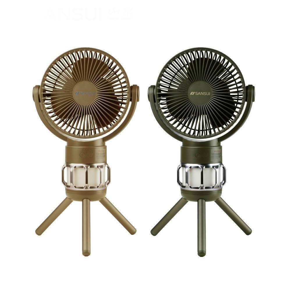 【SANSUI 山水】充電式露營隨行風扇 SDF-M77G/SDF-M77D 風扇 電風扇 靜音 循環扇 吊扇 遙控風扇 可收納風扇 露營風扇