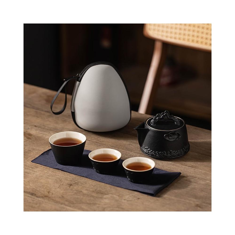 故宮文化高端茶具高品質山海茶具故宮文創手抓壺便攜旅行茶具泡茶壺茶杯