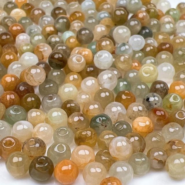 【玉我翡翠】冰種圓珠3.5mm(單顆售) M0219 散珠DIY 串珠 飾品 配飾 材料 緬甸A貨翡翠【玉我翡翠】