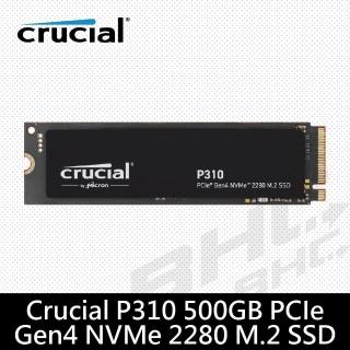 Crucial 美光】P310 500GB Gen4 NVMe PCIe M.2 SSD固態硬碟