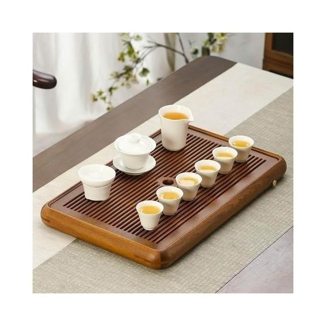 新品未使用★花梨博古茶盤 木製 茶盤★ 北島-茶盤花梨木實木茶盤排儲兩用茶臺茶海泡茶瀝水盤便攜式家用功夫茶