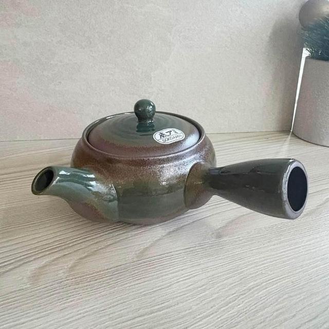萬古燒】日本製佐倉嚴選橢圓丸形急須壺370ml 附濾網3色日式茶壺茶具