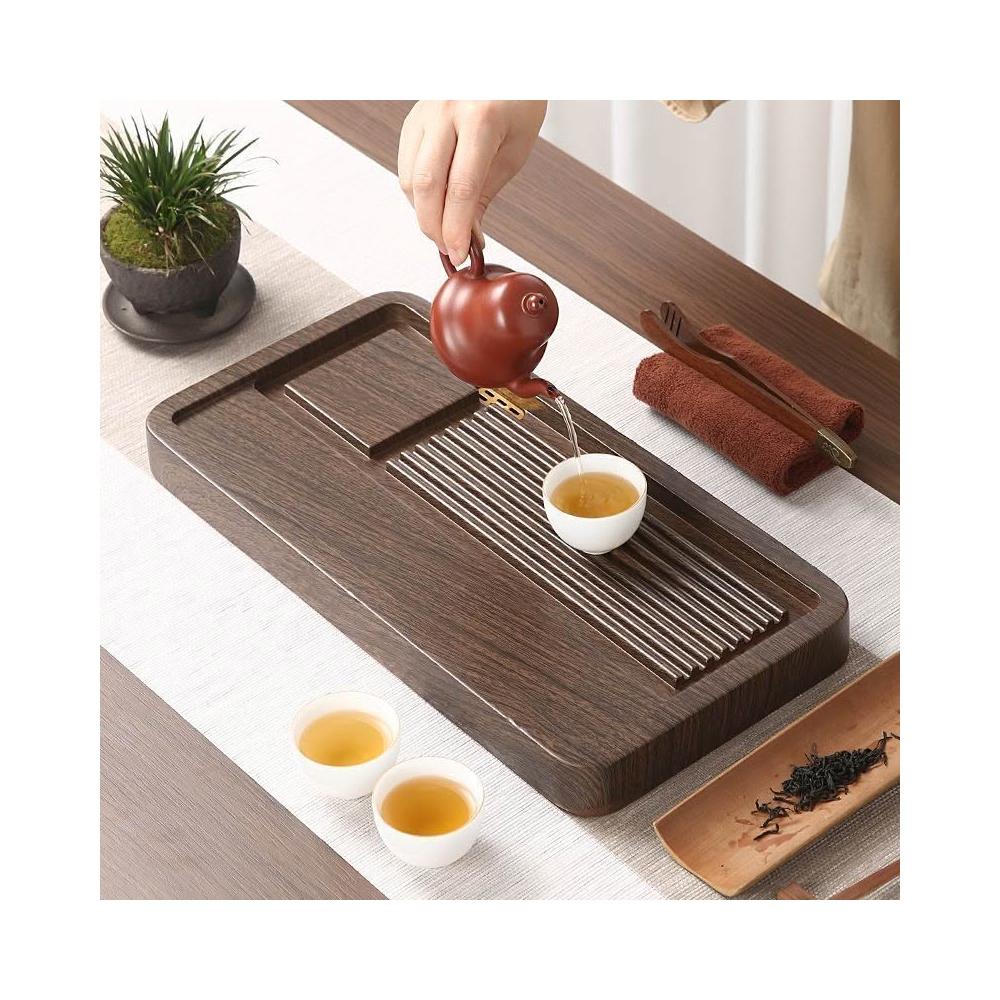 古韻竹製簡約茶盤家用簡約設計清新辦公茶海長方排水高質和盛源