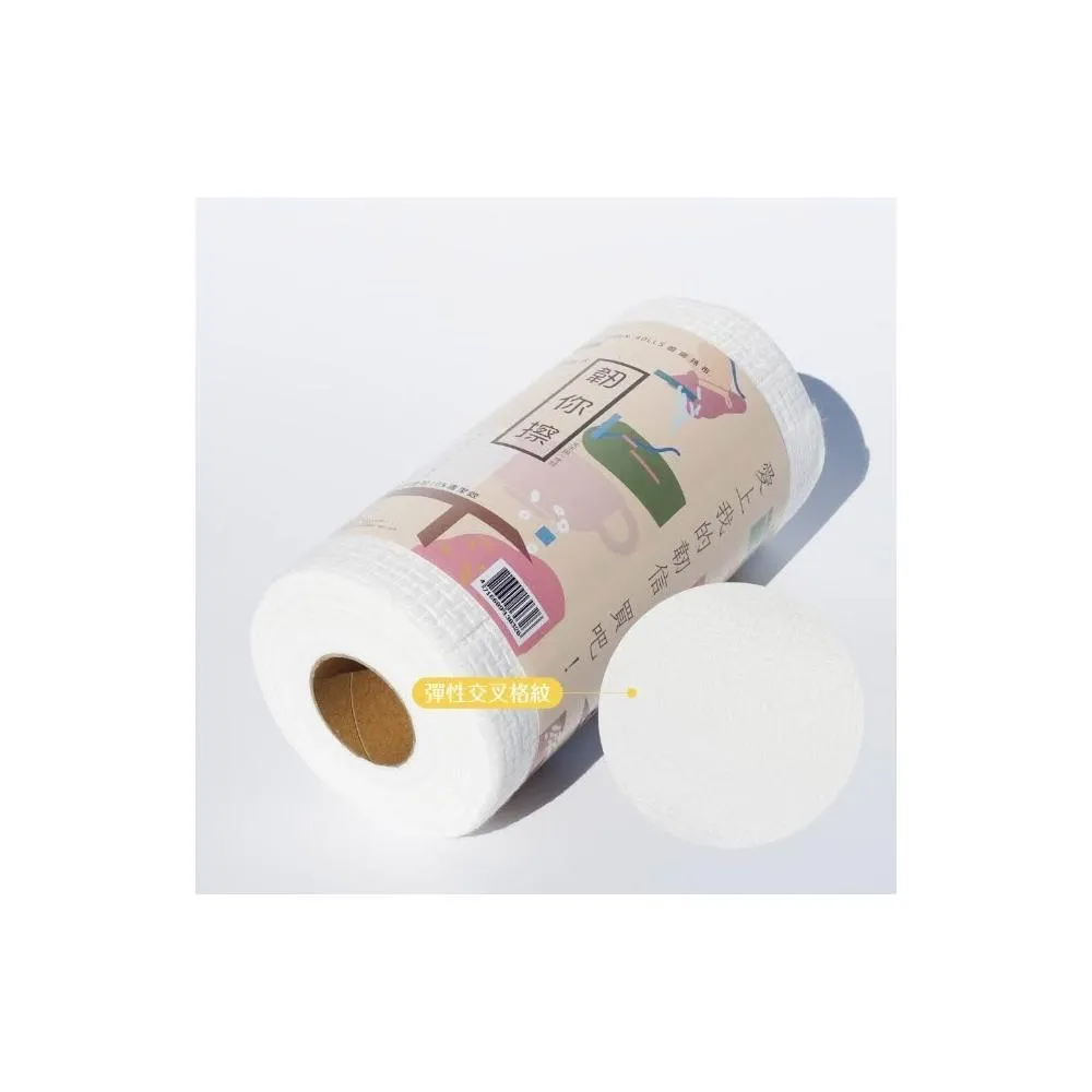 【Leshi 樂適】【Kitchen Roll 韌你擦】 周拋式廚房抹布45張 / 任你貼 懶人抹布夾/2入組