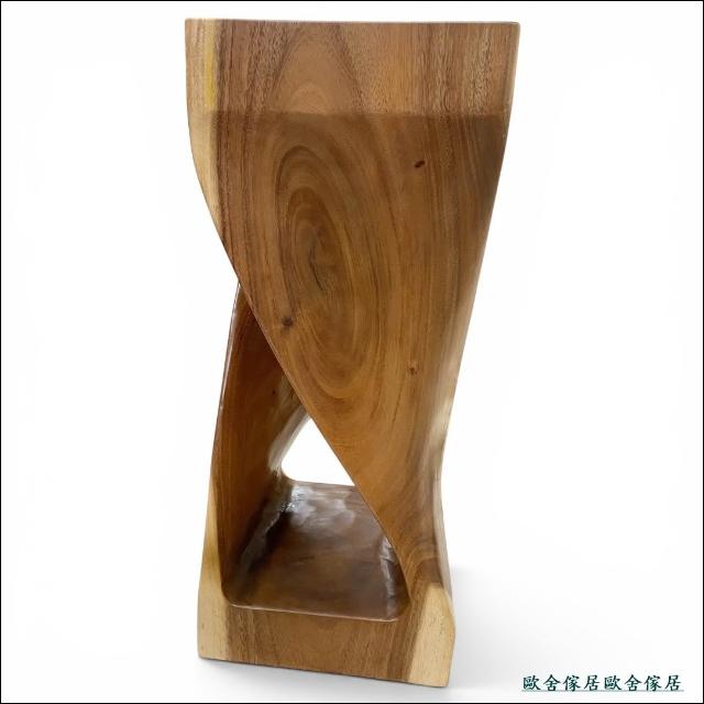 歐舍傢居】花架財位架30*30公分造型天然油木財位桌原木實木花台邊桌