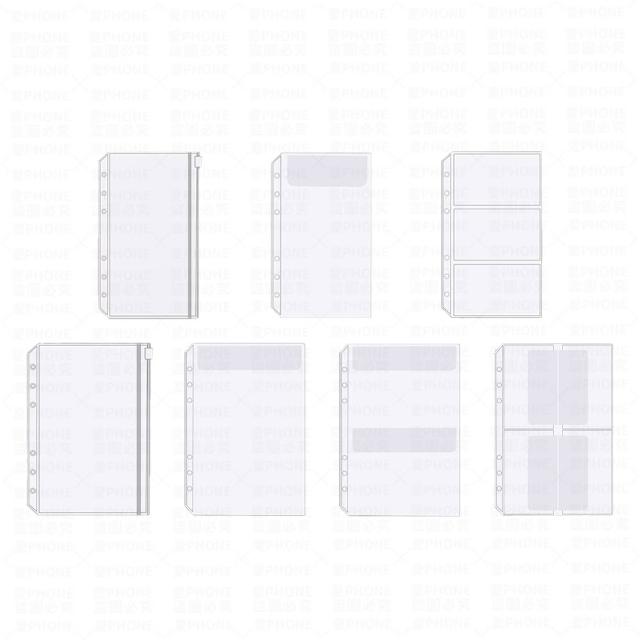 【同闆購物】活頁夾鏈袋 A5 A6理財收納袋 活頁收納袋 資料袋 文具 收納袋 理財本 夾鏈袋 記帳 外幣收納 鈔票收納 存摺收納