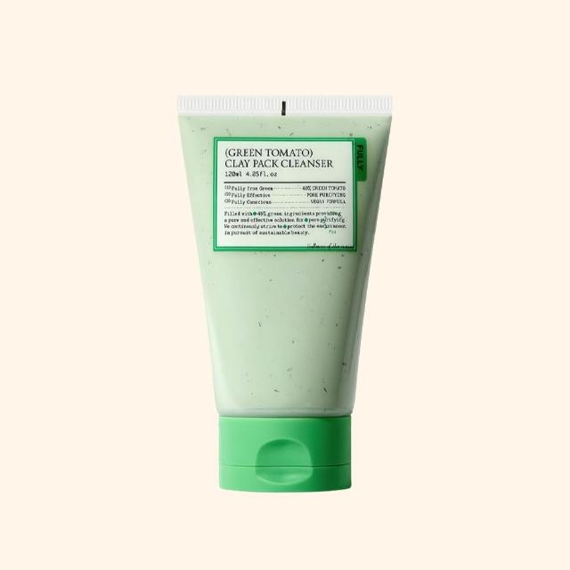 韓國 FULLY 綠番茄潔面泥膜-120ml 洗面乳面膜 2合一
