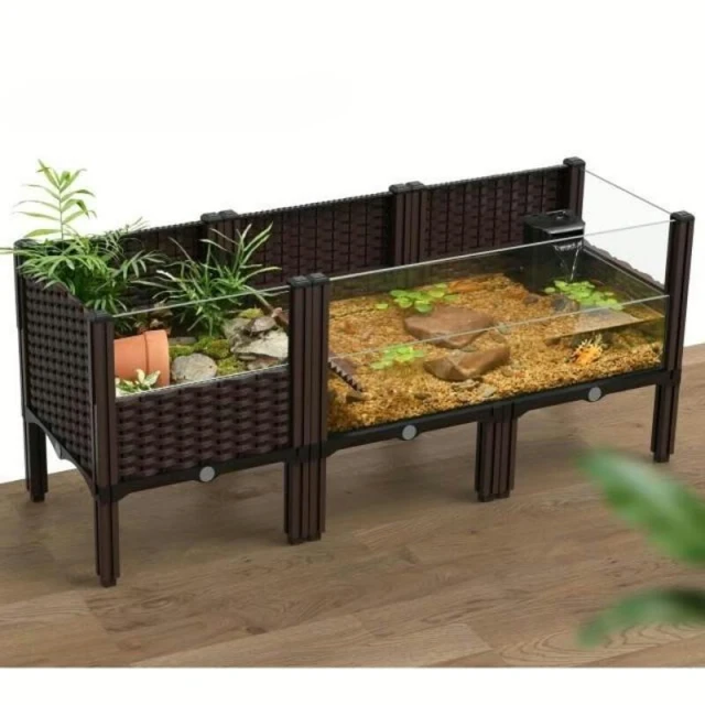 【含稅/含運】 烏龜生態特大水陸飼養缸養殖箱家用黃緣半水龜專用種植箱造景全套