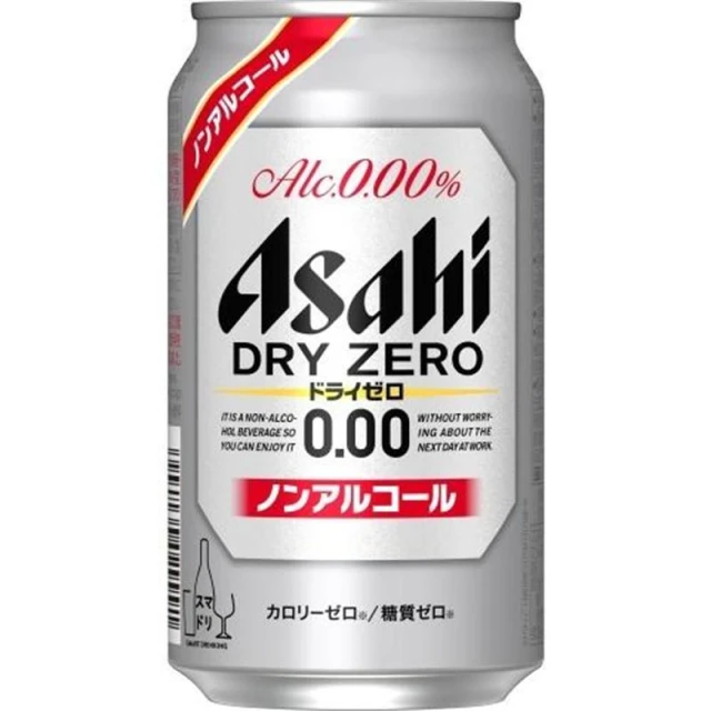 日本  ASAHI 朝日 無酒精啤酒風味飲  (350mlx12入)   小麥飲料 銀罐
