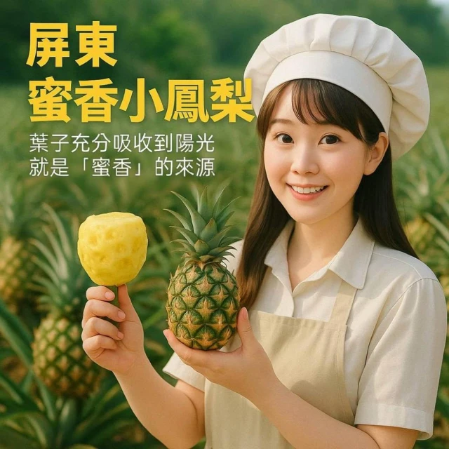 (免運)農創小舖📢屏東蜜香鳳梨 免運費 1箱18斤 稀少 珍貴 甜度提升 香氣更足 口感細緻 果農 小農 產季到六月底