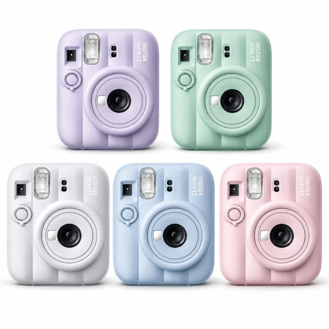 【FUJIFILM 富士】instax mini13 拍立得相機 新手入門超值套裝組合 (一次擁有底片+皮套+保護殼) 取代min12