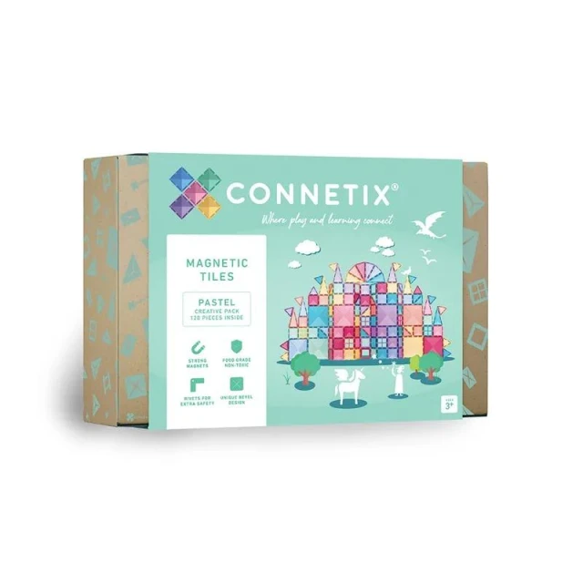 【Connetix 磁樂】澳洲 Connetix 磁力片 - 120片粉彩創作組