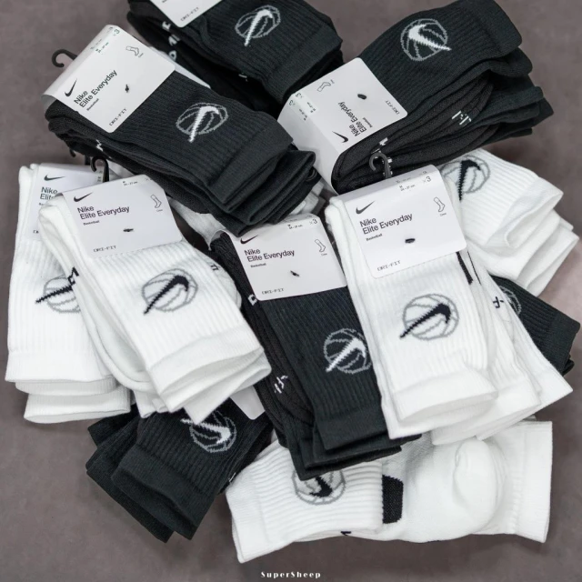 【NIKE 耐吉】Nike Everyday Crew 襪子 籃球鞋 菁英襪 厚款 黑 DA2123-010 白 DA2123-100