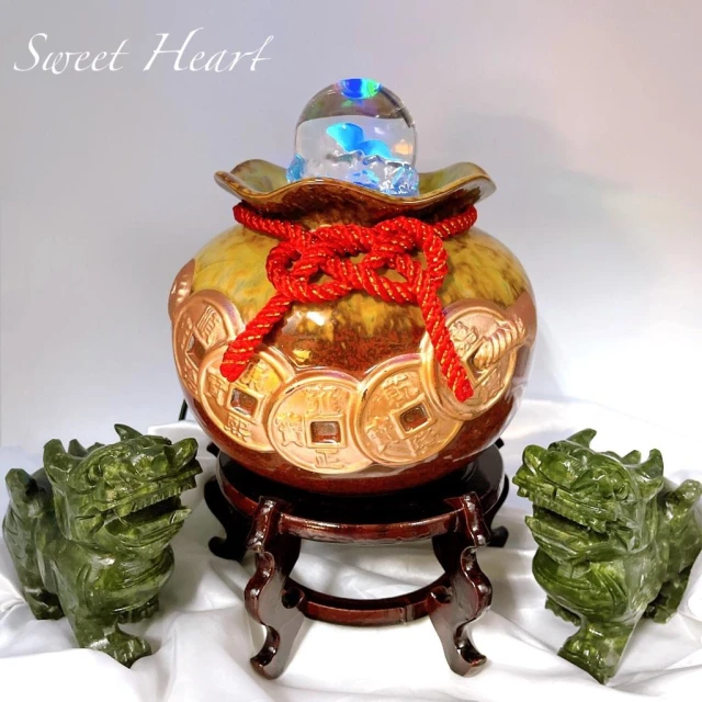 【田芯】SWEET HEART 開運精選 MIT鶯歌 陶瓷 五帝錢 招財進寶 時來運轉 流水 (聚寶甕樣式)