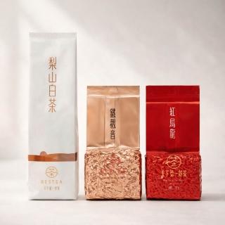 【天下第一好茶】風味體驗組175g｜梨山白茶・木柵鐵觀音・鹿野紅烏龍｜台灣茶葉組合 三款嚐鮮 自用送禮