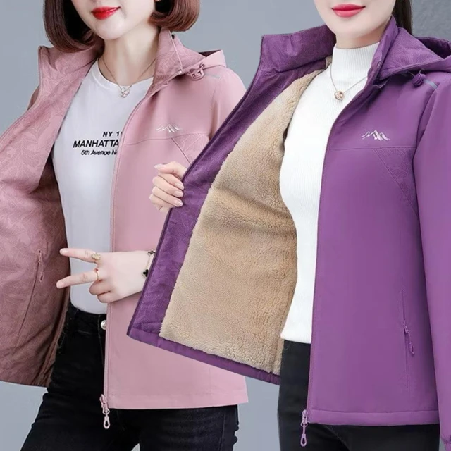 【JP】女款刷毛防風防潑水外套 秋冬外套 衝鋒外套 戶外機能外套 騎車外套 7501