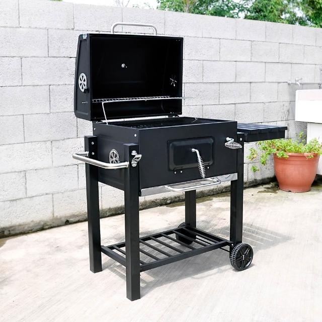 【LOGIS】大型木碳美味燒烤爐 家用庭院燒烤架 烤肉爐BBQ 烤肉 碳烤爐 木炭庭院燒烤架 美式bbq  【BQ05】