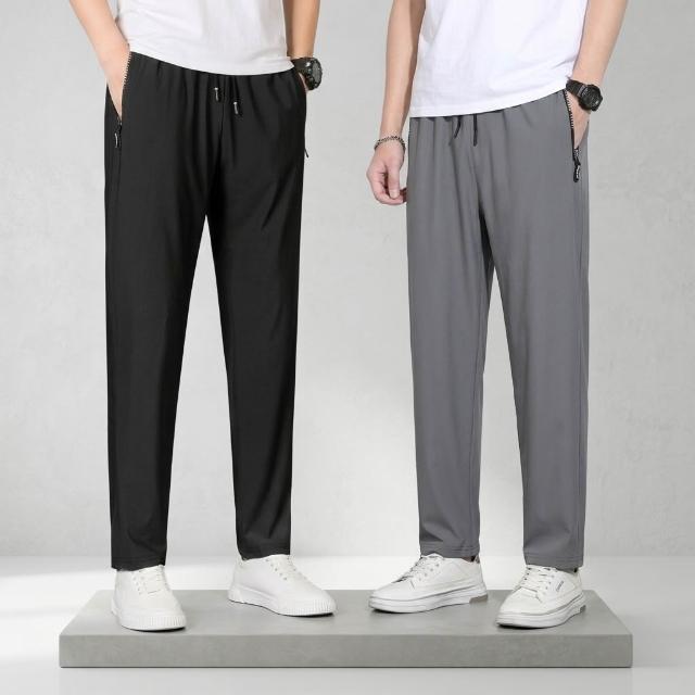 【JP】買一送一 高彈力運動褲L-8XL  快乾休閒長褲 運動長褲 上班長褲 加大尺碼 涼感快乾 2219