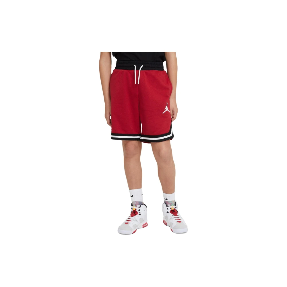 【Jordan���DJ5654-687 Jordan 童裝 拼色Logo標識抽繩系帶兒童短褲 男童 健身紅