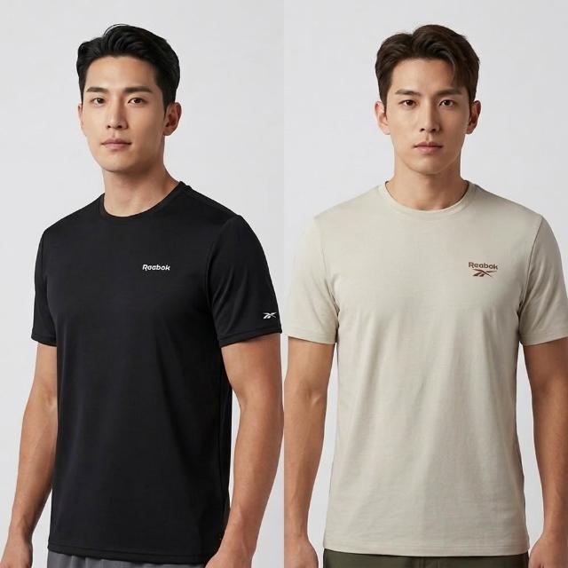 【REEBOK】買一送一 REEBOK男排汗舒爽短袖 男上衣 涼感上衣 素T 內搭上衣